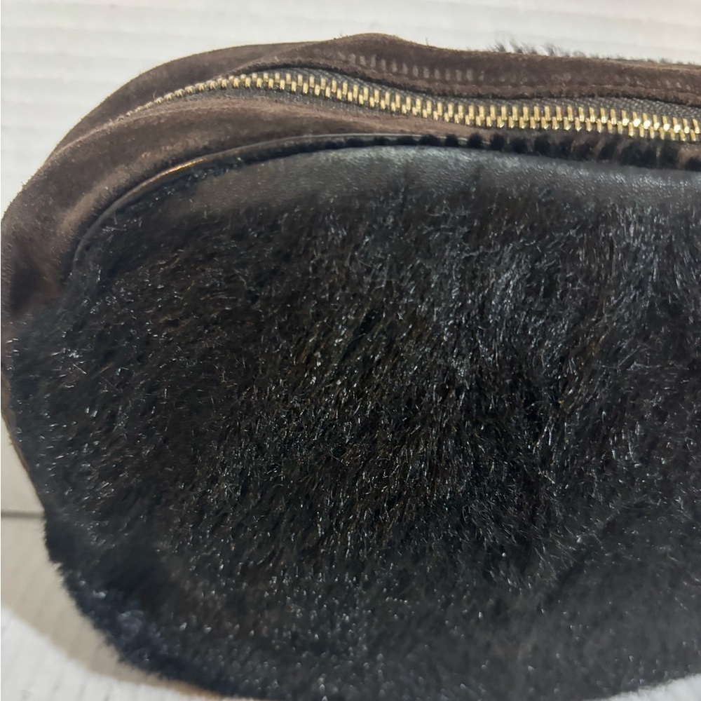 Vanessa Bruno Black cowhide suede  leather Crossbody Bag - Picture 4 of 6